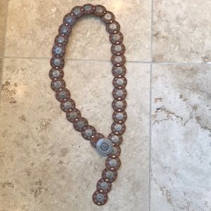 Leather and silver belt